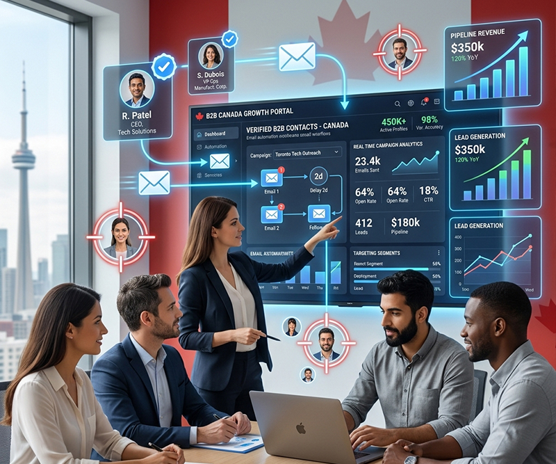 Canada B2B Email Database - GroQuickly