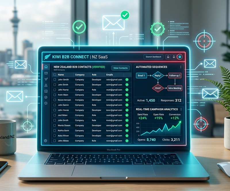 New Zealand B2B Email Database — GroQuickly