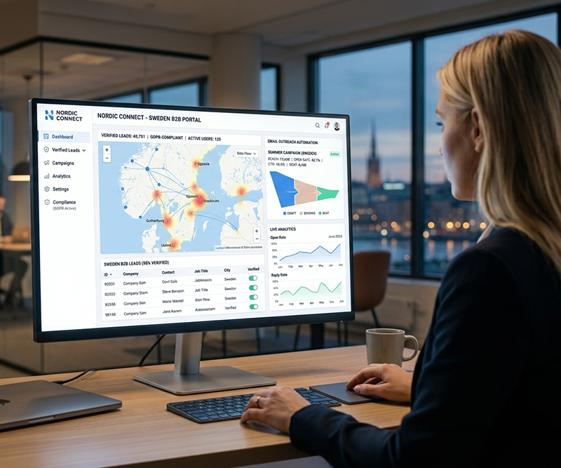 Sweden B2B Email Database — GroQuickly