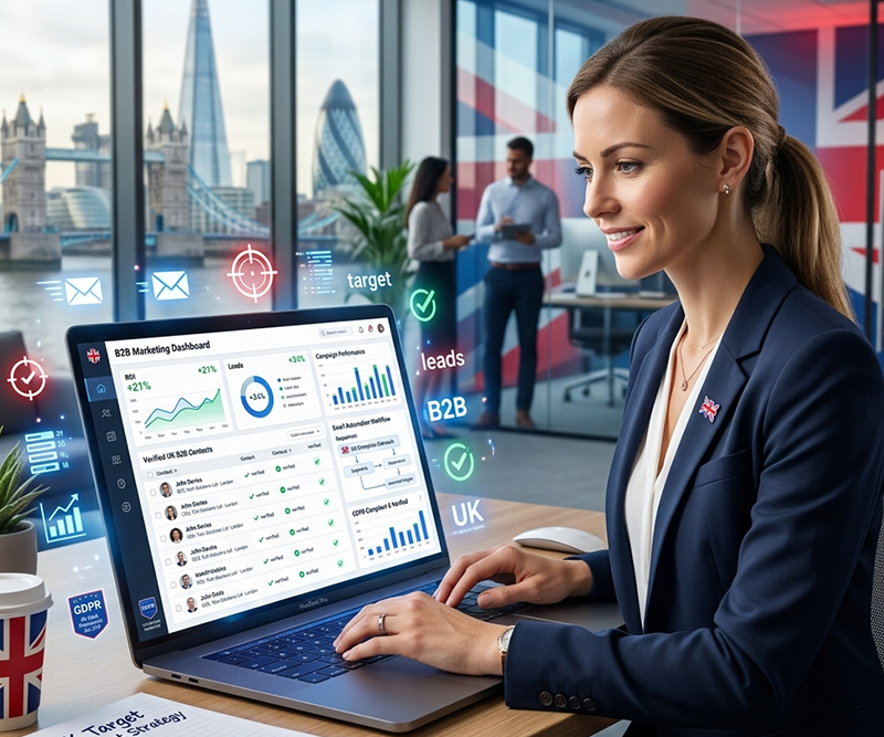 UK B2B Email Database - GroQuickly